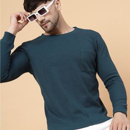 Rigo Round Neck Pockets Cotton Casual T-shirt-image-8