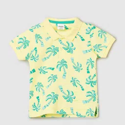 max Boys Printed Polo Collar Tropical Tshirt-image-12
