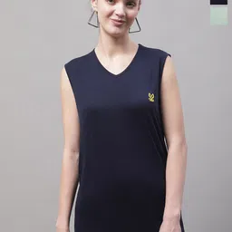 VIMAL JONNEY Pack Of 2 V-Neck Sleeveless Cotton T-shirt-image-66