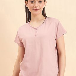Sweet Dreams Women V-Neck Extended Sleeves Pockets T-shirt-picture-2