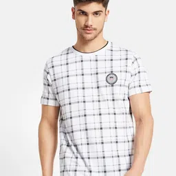 Octave Checked Pure Cotton T-shirt-picture-24