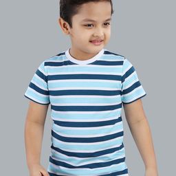 3PIN Boys Striped Round Neck Short Sleeves Cotton T-shirt-image-94