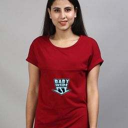 SillyBoom Typography Printed Maternity T-shirt-image-17