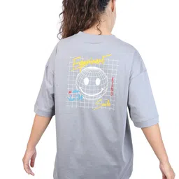 ZU Oversized Relaxed Fit Round Neck Pure Cotton T-shirt-image-64