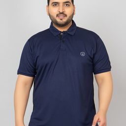CHKOKKO Plus Size Polo Collar Short Sleeves Regular Fit T-shirt-image-72