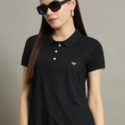 RISS Women Polo Collar Pockets T-shirt-picture-43
