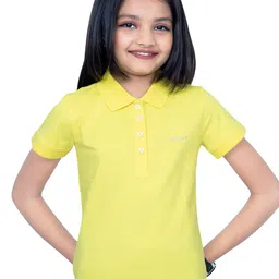 ONE SKY Girls Polo Collar Short Sleeves Casual T-shirt-picture-30