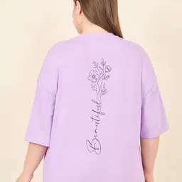 Styli Plus Size Graphic Print Drop Shoulder Sleeves Cotton Oversized T-shirt-image-61