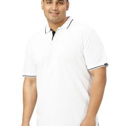 Wear Your Opinion Men Plus Size Tipped Polo Collar Pique Cotton Tshirt-image-104