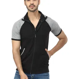 Black Collection Men Polo Collar Pockets T-shirt-image-92