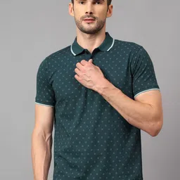 Cantabil Men Printed Polo Collar Pockets T-shirt-image-47