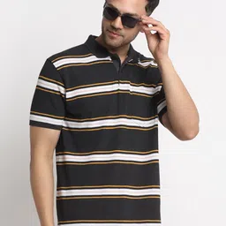 HARBOR N BAY Striped Cotton Polo Collar T-shirt-picture-14