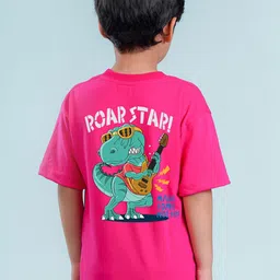 NUSYL Boys Printed Drop-Shoulder Sleeves Oversized T-shirt-image-95