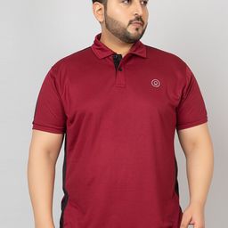 CHKOKKO Plus Size Polo Collar Training or Gym T-shirt-image-93