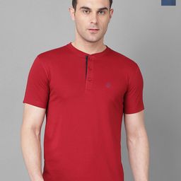 Dollar Pack Of 2 Henley Neck Cotton T-shirt-image-86
