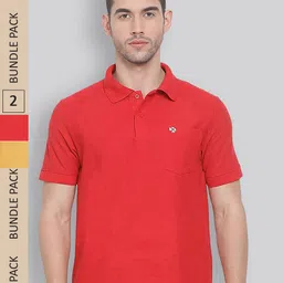 LUX NITRO Pack Of 2 Polo Collar Anti Odour T-Shirt-image-77