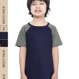 IndiWeaves Boys Pack Of 2 Pure Cotton T-shirts-image-91