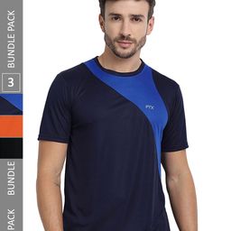 FTX Pack Of 3 Colourblocked Round Neck Dry-Fit Sports T-shirt-picture-0