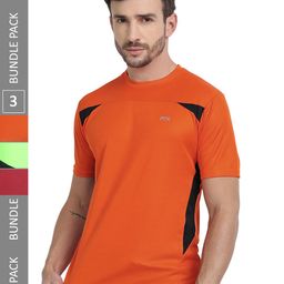 FTX Pack Of 3 Colourblocked Round Neck Dry-Fit Sports T-shirt-image-88