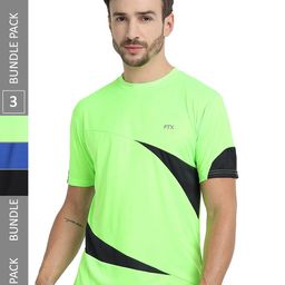 FTX Pack Of 3 Colourblocked Round Neck Dry-Fit Sports T-shirt-image-86