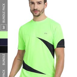 FTX Pack Of 3 Colourblocked Round Neck Dry Fit Sports T-shirt-image-107