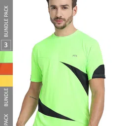 FTX Pack Of 3 Colourblocked Round Neck Dry-Fit Sports T-shirt-picture-18