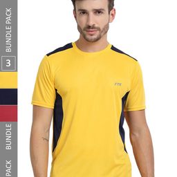 FTX Pack Of 3 Colourblocked Round Neck Dry-Fit Sports T-shirt-image-103