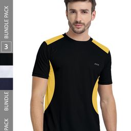 FTX Pack Of 3 Colourblocked Round Neck Dry-Fit Sports T-shirt-image-106