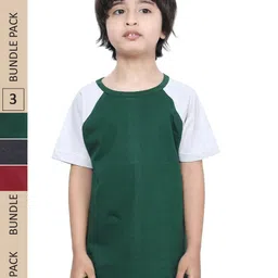 IndiWeaves Boys Pack Of 3 Pure Cotton T-shirts-image-24