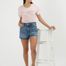Tommy Hilfiger Women Typography Pockets T-shirt-image-70