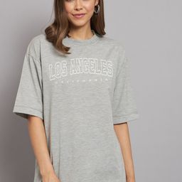 Imsa Moda Typography Printed Drop-Shoulder Sleeves Cotton Oversized T-Shirt-image-82