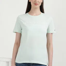 Tommy Hilfiger Women V-Neck Drop-Shoulder Sleeves Pockets T-shirt-image-94