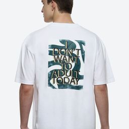 hummel Typography Printed Drop-Shoulder Sleeves Oversized Cotton T-Shirt-image-77