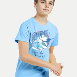 BAESD Boys Typography Printed Cotton T-shirt-image-6