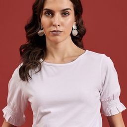 all about you Women Round Neck Solid T-shirt-image-85