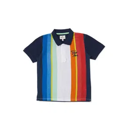 Pepe Jeans Boys Striped Polo Collar Pure Cotton T-shirt-image-59