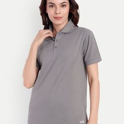 GAB Women V-Neck Drop-Shoulder Sleeves Pure Cotton Pockets T-shirt-image-94