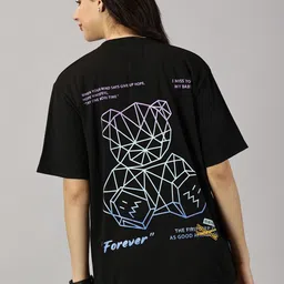 Rodzen Round Neck Pure Cotton Printed Oversized T-shirt-picture-16