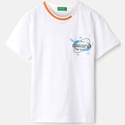 United Colors of Benetton Boys Graphic Printed Round Neck Pure Cotton T-shirt-image-64