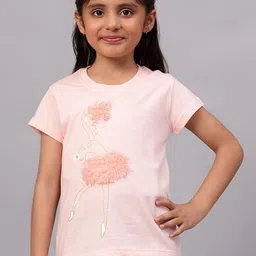 Cantabil Girls Graphic Printed Round Neck T-Shirt-image-28