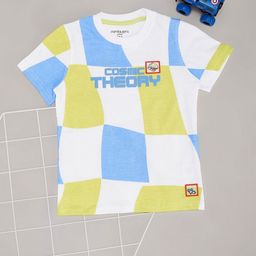 Pantaloons Junior Boys Checked Round Neck Cotton T-shirt-44
