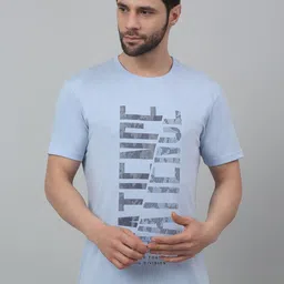 Cantabil Typography Printed Round Neck Half Sleeves Cotton T-Shirt-image-38