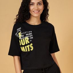 Ajile by Pantaloons Typography Printed Sports Cotton T-shirt-image-65