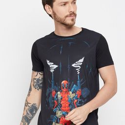 Wear Your Mind Deadpool Printed Round Neck T-shirt-image-47