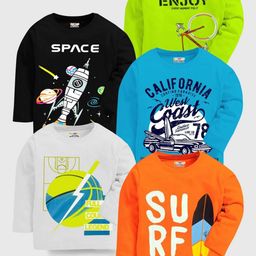 KUCHIPOO Boys 5 Printed T-shirt-image-19