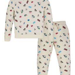 PLUM TREE Girls Unicorn Printed Pure Cotton T-shirt With Joggers-58
