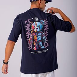 The Indian Garage Co Men Graphic Printed Drop Shoulder Sleeves Oversized T-shirt-image-79
