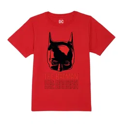 DC by Wear Your Mind Boys Red Typography Batman Printed T-shirt-picture-15