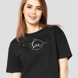 Juliet Women Typography Printed Round Neck Cotton Boxy T-shirt-image-97