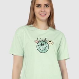 Juliet Women Graphic Printed Round Neck Cotton Relaxed Fit T-shirt-image-59